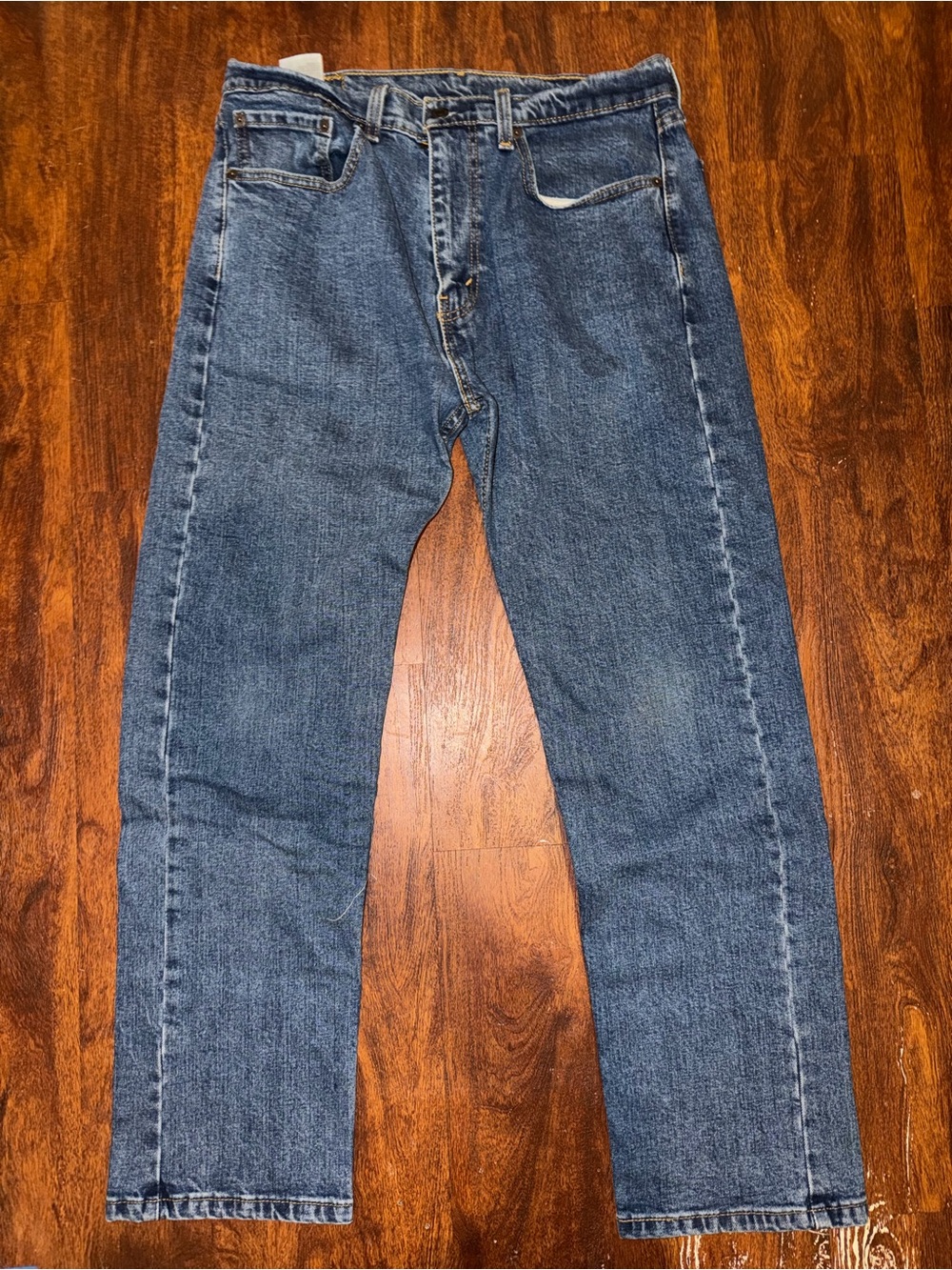 Levi's Straight Fit Dark Blue Denim Jeans